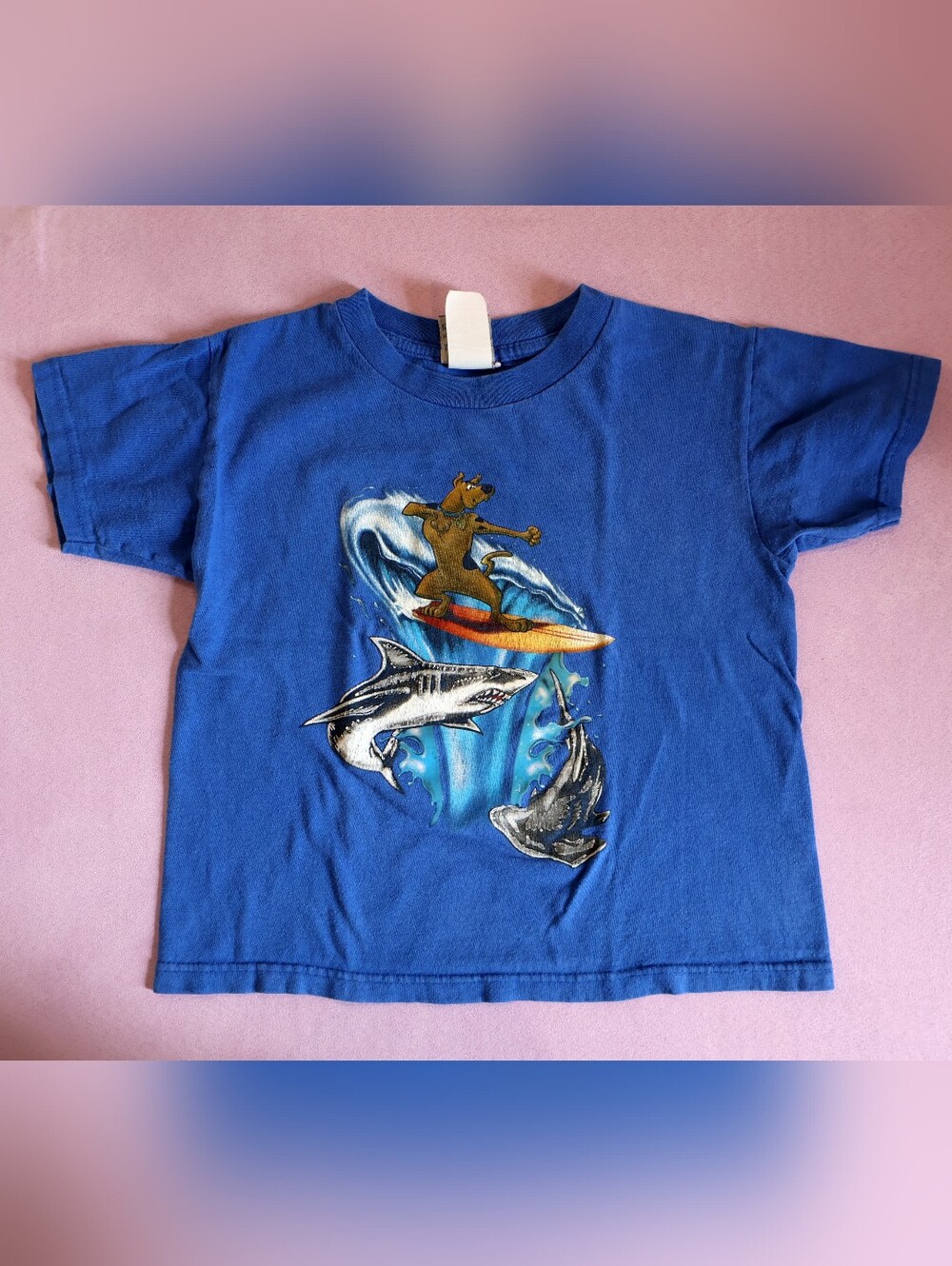 y2k 2000 Cartoon Network Scooby- Doo Wear R U? Surfing Scooby Shark Youth L/7